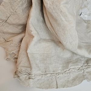 Brooks Brothers 100% European Flax Linen Decorative Throw